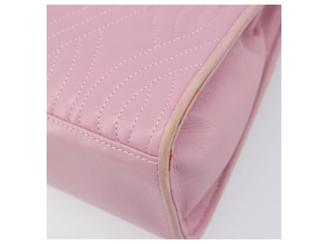 Borsa a mano FENDI in pelle rosa tono oro Auth ep15666A - vista 16