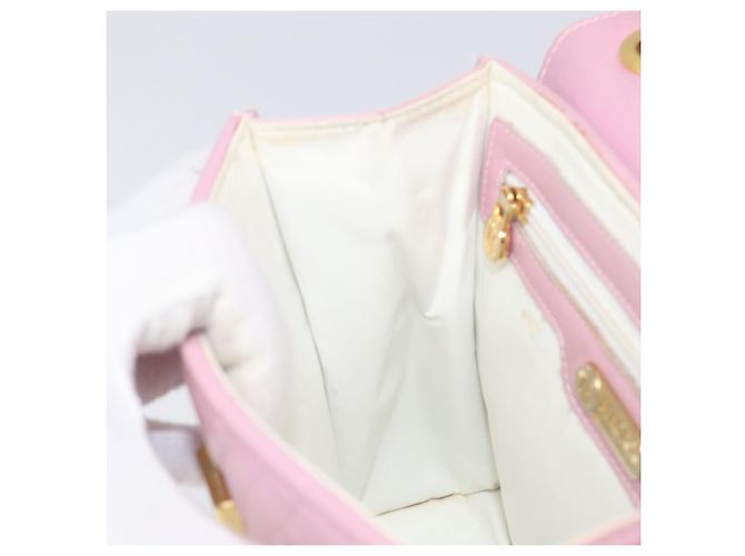 Borsa a mano FENDI in pelle rosa tono oro Auth ep15666A - vista 20