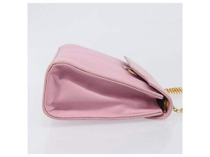 Borsa a mano FENDI in pelle rosa tono oro Auth ep15666A - vista 3