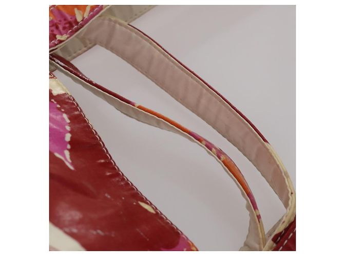 Borsa Tote CHANEL High Summer Line PVC Canvas Red CC Auth BA15144 Rosso - vista 15