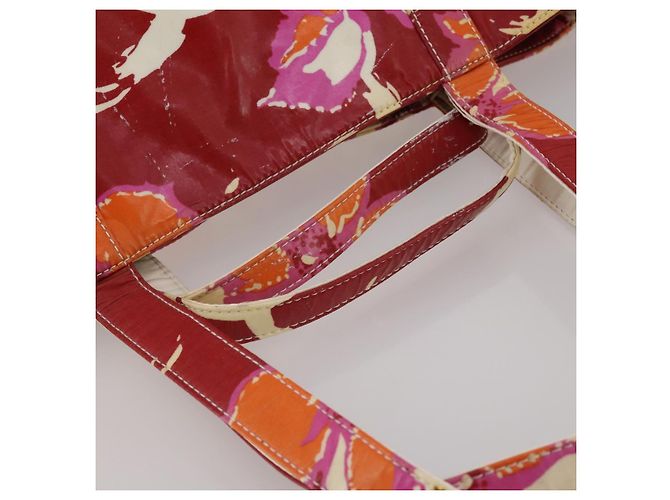 Borsa Tote CHANEL High Summer Line PVC Canvas Red CC Auth BA15144 Rosso - vista 8