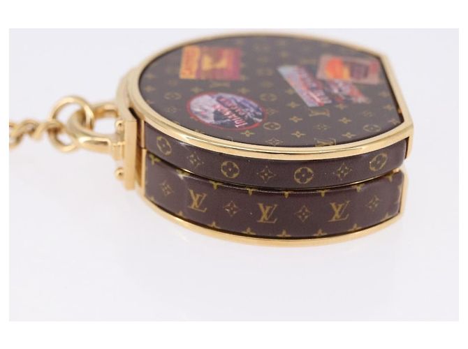 LOUIS VUITTON Monogram Porte Cles Boite Chapeau metal Gold M63089 Auth 196993M D'oro Monogramma - vista 14