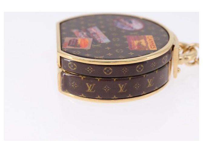 LOUIS VUITTON Monogram Porte Cles Boite Chapeau metal Gold M63089 Auth 196993M D'oro Monogramma - vista 15
