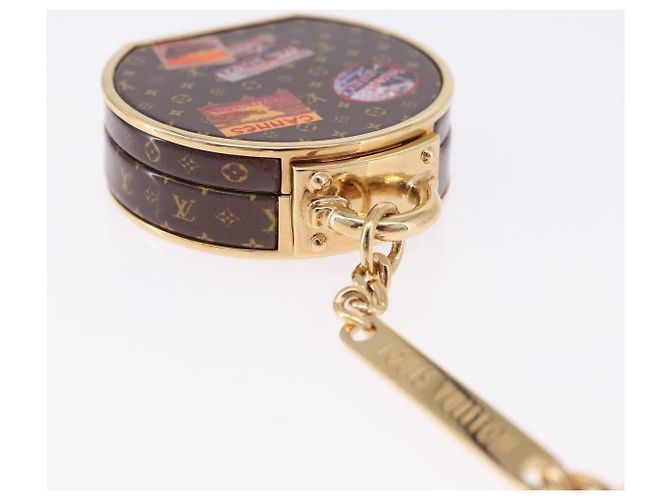 LOUIS VUITTON Monogram Porte Cles Boite Chapeau metal Gold M63089 Auth 196993M D'oro Monogramma - vista 16