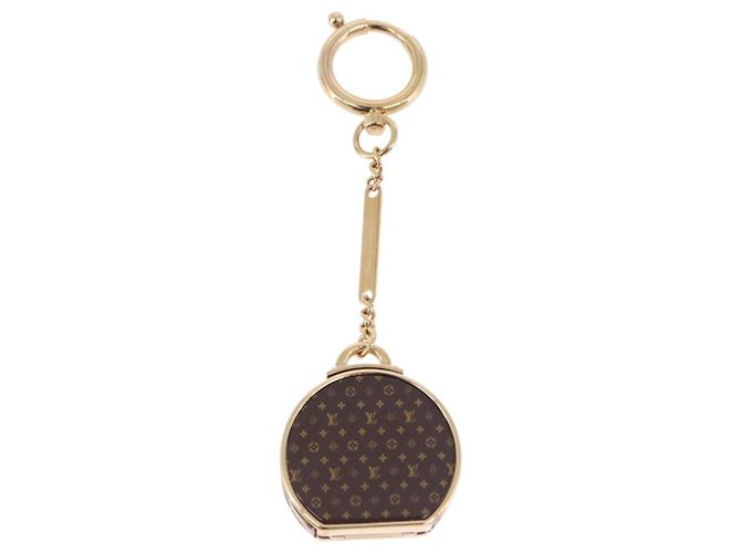 LOUIS VUITTON Monogram Porte Cles Boite Chapeau metal Gold M63089 Auth 196993M D'oro Monogramma - vista 2