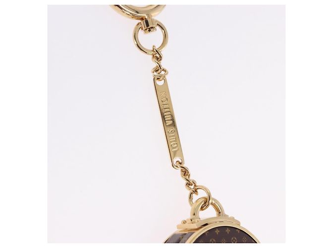 LOUIS VUITTON Monogram Porte Cles Boite Chapeau metal Gold M63089 Auth 196993M D'oro Monogramma - vista 4