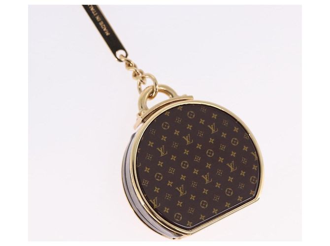 LOUIS VUITTON Monogram Porte Cles Boite Chapeau metal Gold M63089 Auth 196993M D'oro Monogramma - vista 6
