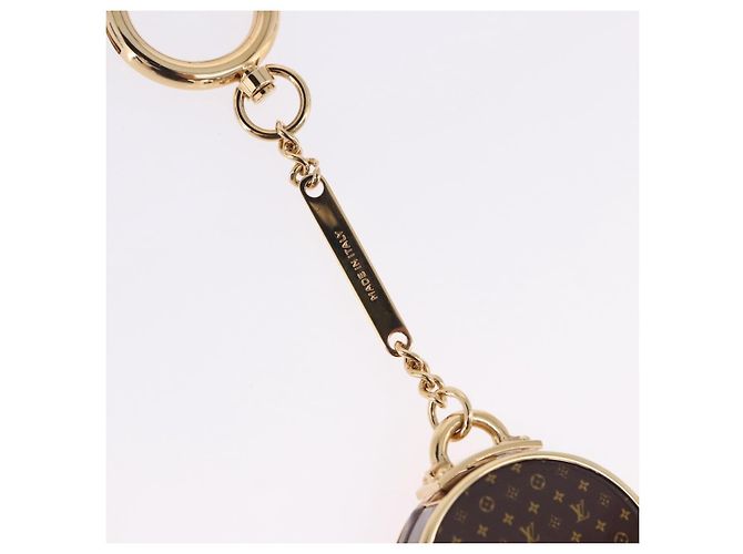 LOUIS VUITTON Monogram Porte Cles Boite Chapeau metal Gold M63089 Auth 196993M D'oro Monogramma - vista 7