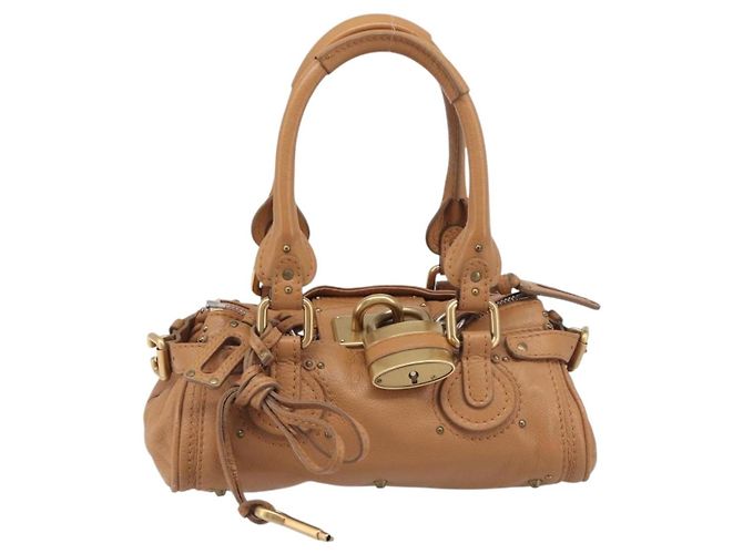 Chloé Borsa Chloe Mini Paddington in pelle marrone argento oro Auth yk20764V D'oro - vista 13
