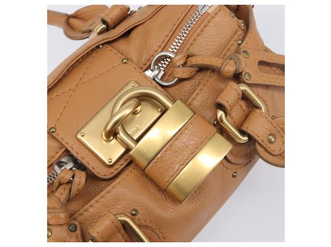 Chloé Borsa Chloe Mini Paddington in pelle marrone argento oro Auth yk20764V D'oro - vista 18