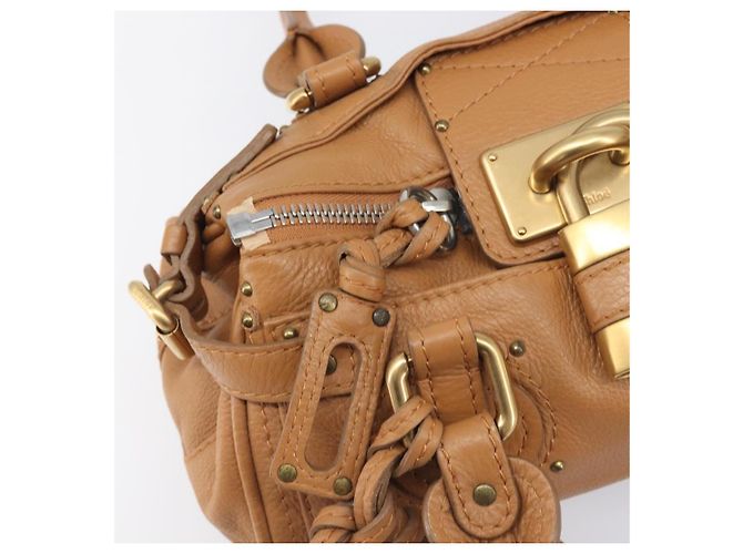 Chloé Borsa Chloe Mini Paddington in pelle marrone argento oro Auth yk20764V D'oro - vista 19