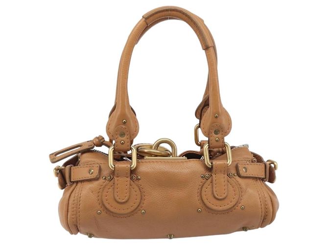 Chloé Borsa Chloe Mini Paddington in pelle marrone argento oro Auth yk20764V D'oro - vista 2