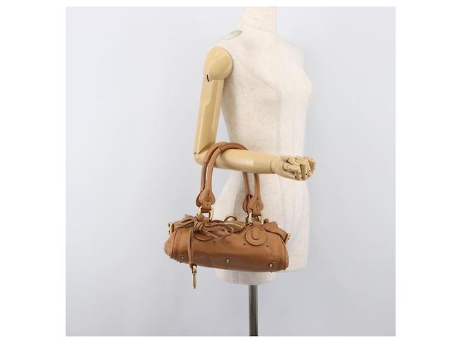 Chloé Borsa Chloe Mini Paddington in pelle marrone argento oro Auth yk20764V D'oro - vista 25