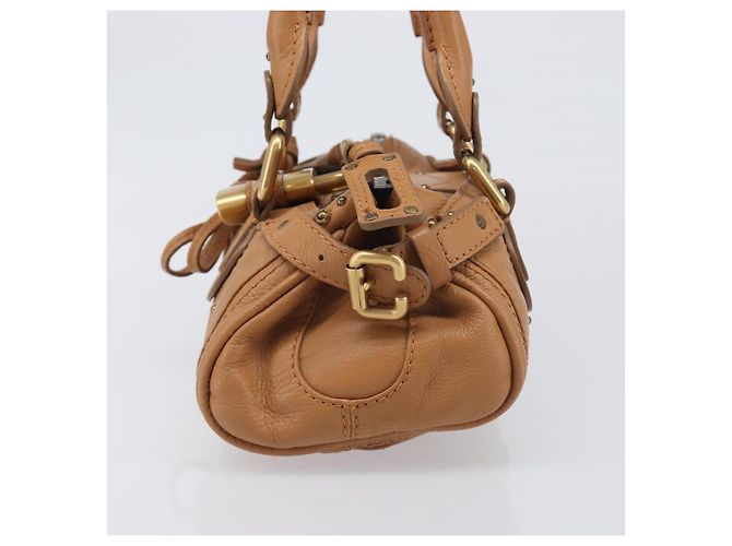 Chloé Borsa Chloe Mini Paddington in pelle marrone argento oro Auth yk20764V D'oro - vista 3
