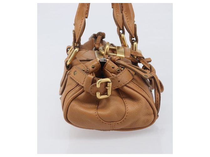 Chloé Borsa Chloe Mini Paddington in pelle marrone argento oro Auth yk20764V D'oro - vista 4