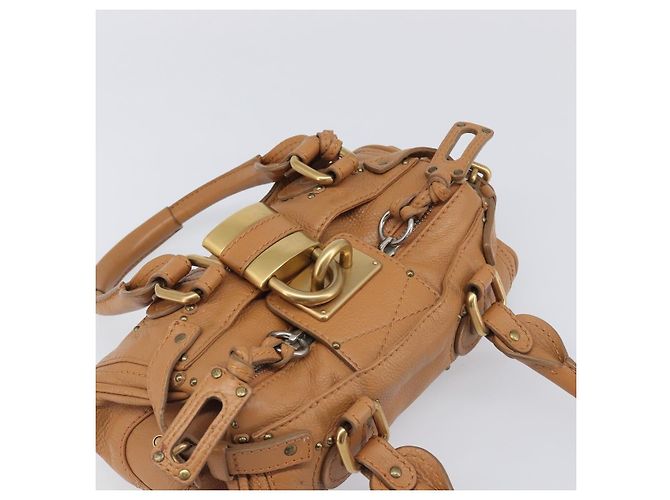 Chloé Borsa Chloe Mini Paddington in pelle marrone argento oro Auth yk20764V D'oro - vista 6