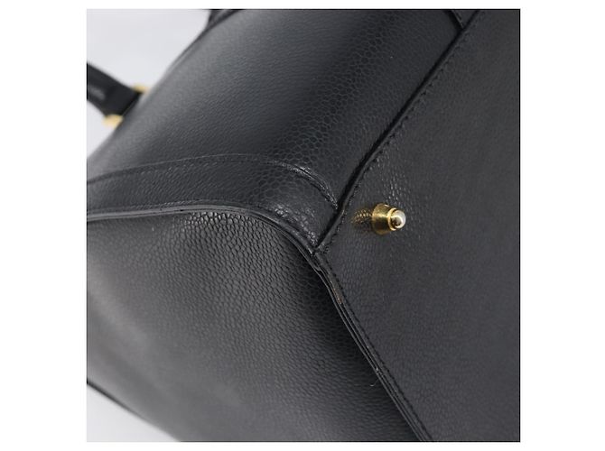 Borsa Boston FENDI in pelle nera e oro Auth 199674V Nero D'oro - vista 14
