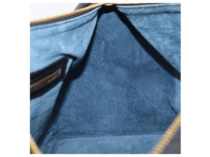 Borsa Boston FENDI in pelle nera e oro Auth 199674V Nero D'oro - vista 19