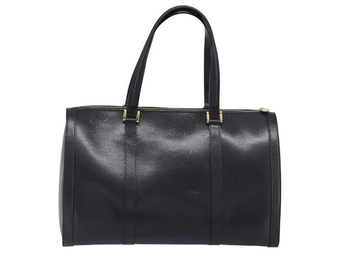 Borsa Boston FENDI in pelle nera e oro Auth 199674V Nero D'oro - vista 2
