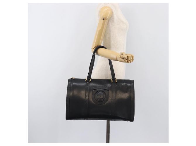 Borsa Boston FENDI in pelle nera e oro Auth 199674V Nero D'oro - vista 23
