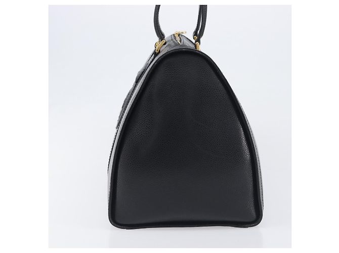 Borsa Boston FENDI in pelle nera e oro Auth 199674V Nero D'oro - vista 3