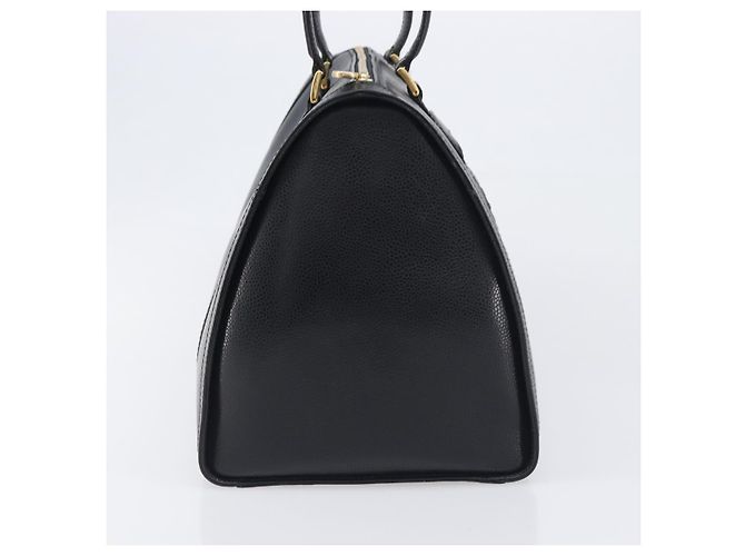 Borsa Boston FENDI in pelle nera e oro Auth 199674V Nero D'oro - vista 4