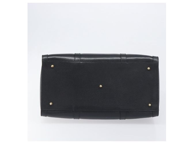 Borsa Boston FENDI in pelle nera e oro Auth 199674V Nero D'oro - vista 5