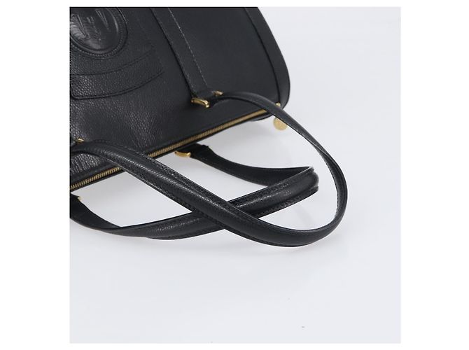 Borsa Boston FENDI in pelle nera e oro Auth 199674V Nero D'oro - vista 7