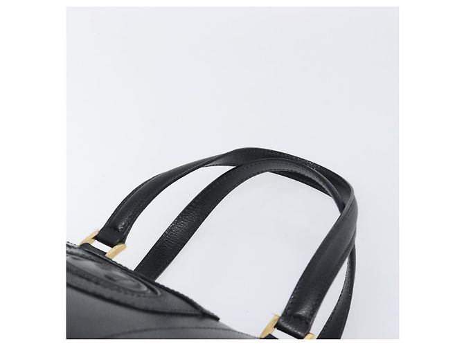 Borsa Boston FENDI in pelle nera e oro Auth 199674V Nero D'oro - vista 8