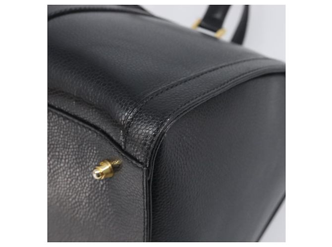 Borsa Boston FENDI in pelle nera e oro Auth 199674V Nero D'oro - vista 9