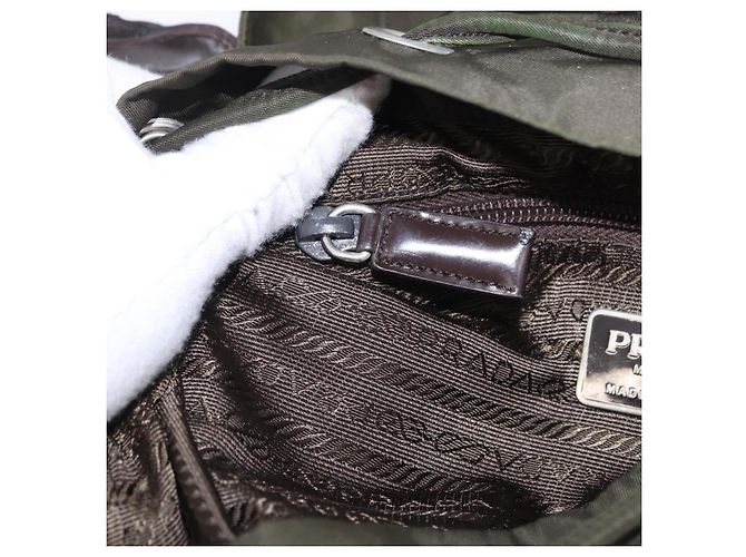 Zaino PRADA Nylon Green Silver Auth ep15691 Argento Verde - vista 26