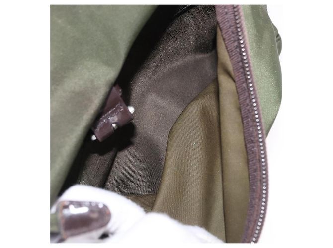 Zaino PRADA Nylon Green Silver Auth ep15691 Argento Verde - vista 28