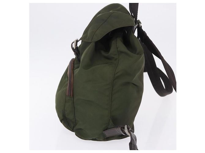 Zaino PRADA Nylon Green Silver Auth ep15691 Argento Verde - vista 3