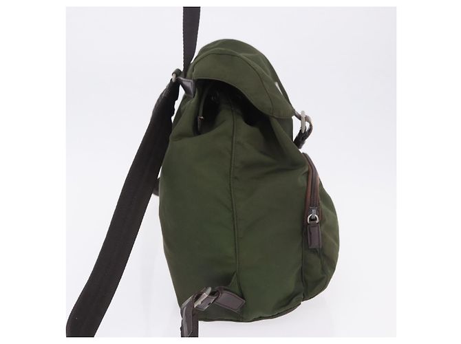 Zaino PRADA Nylon Green Silver Auth ep15691 Argento Verde - vista 4