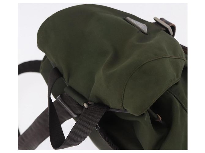 Zaino PRADA Nylon Green Silver Auth ep15691 Argento Verde - vista 6