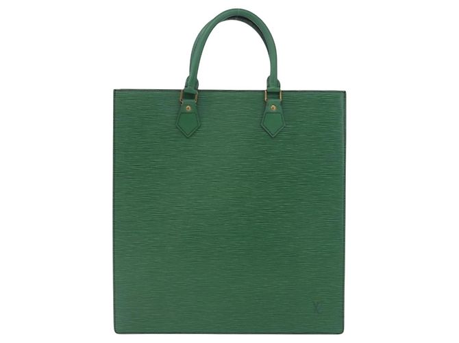 LOUIS VUITTON Epi Sac Plat Hand Bag Green M59084 LV Auth 197049 Verde - vista 13