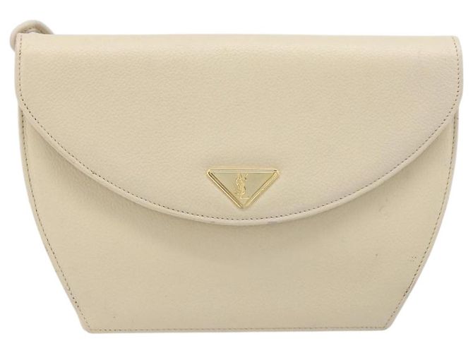 Borsa a tracolla SAINT LAURENT in pelle Ivory Gold Auth 199619 D'oro Crudo - vista 13