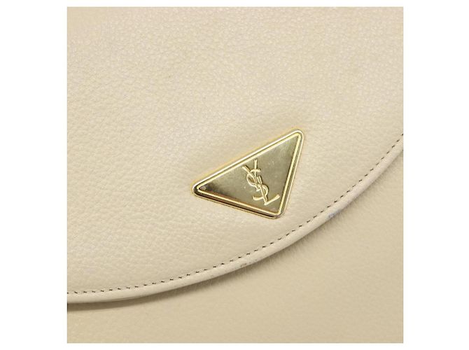 Borsa a tracolla SAINT LAURENT in pelle Ivory Gold Auth 199619 D'oro Crudo - vista 17