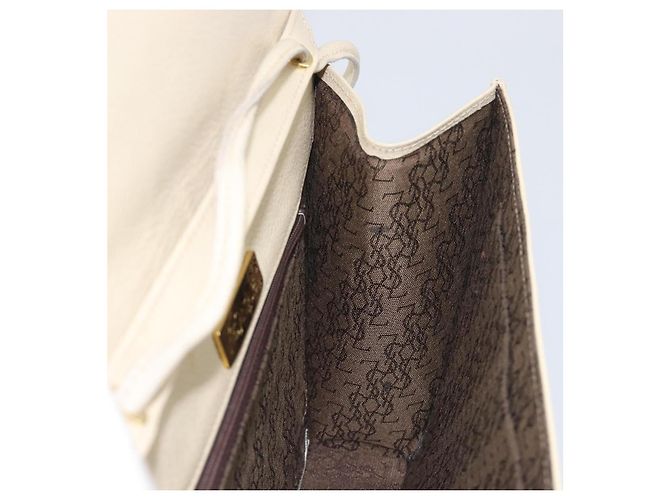 Borsa a tracolla SAINT LAURENT in pelle Ivory Gold Auth 199619 D'oro Crudo - vista 19
