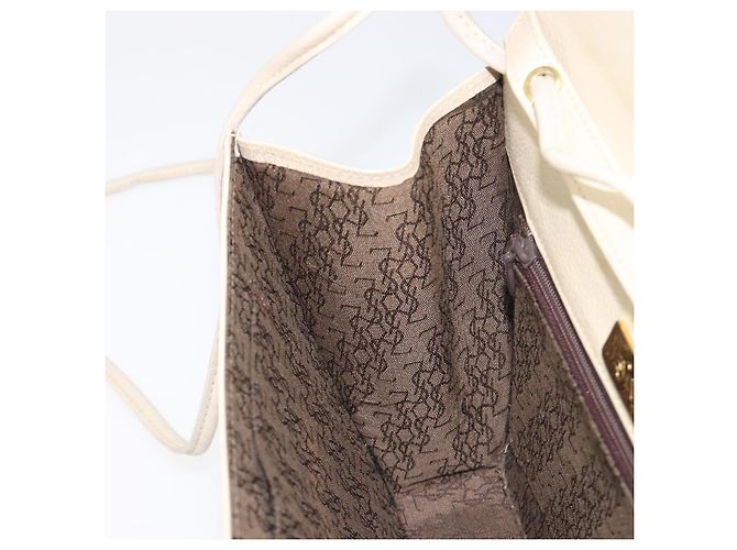 Borsa a tracolla SAINT LAURENT in pelle Ivory Gold Auth 199619 D'oro Crudo - vista 20