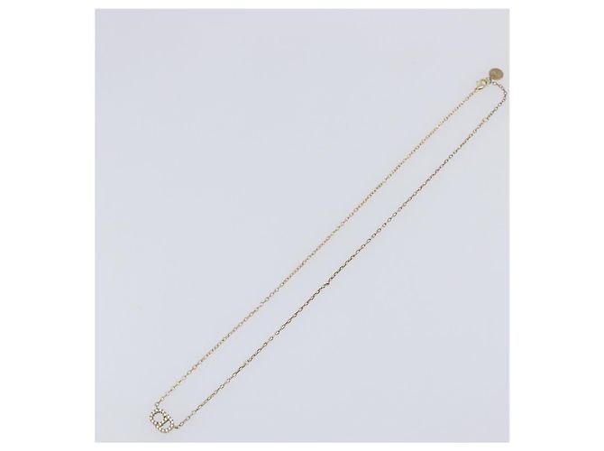 Collana Christian Dior metallo Gold Tone Auth 193471 - vista 2