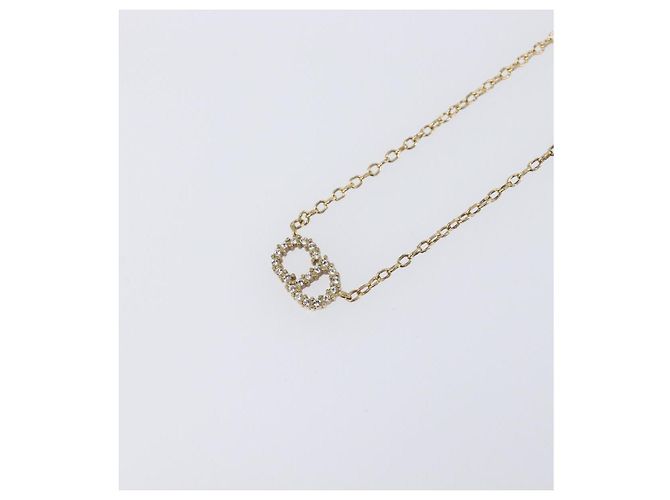 Collana Christian Dior metallo Gold Tone Auth 193471 - vista 3