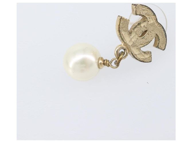 CHANEL Pierce metal Gold Tone CC Auth 198821 - vista 12