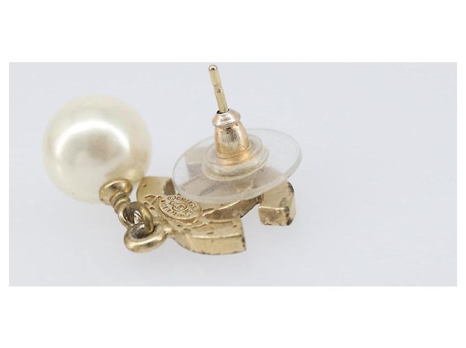 CHANEL Pierce metal Gold Tone CC Auth 198821 - vista 15