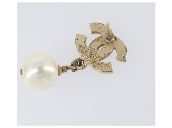 CHANEL Pierce metal Gold Tone CC Auth 198821 - vista 17