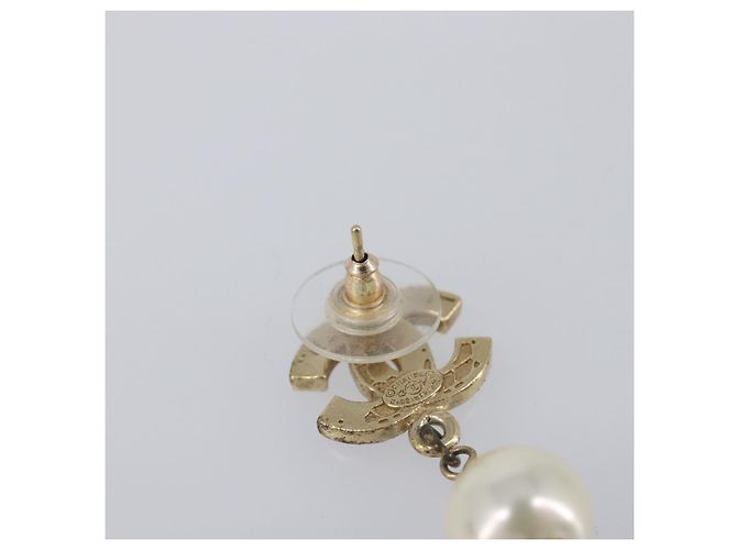 CHANEL Pierce metal Gold Tone CC Auth 198821 - vista 6