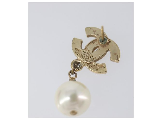 CHANEL Pierce metal Gold Tone CC Auth 198821 - vista 9