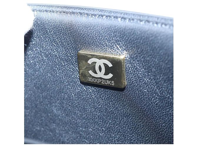 Borsa a Tracolla con Catena CHANEL Boy Chanel Pelle d'Agnello Nero Oro CC Auth BA14817SAM - vista 12