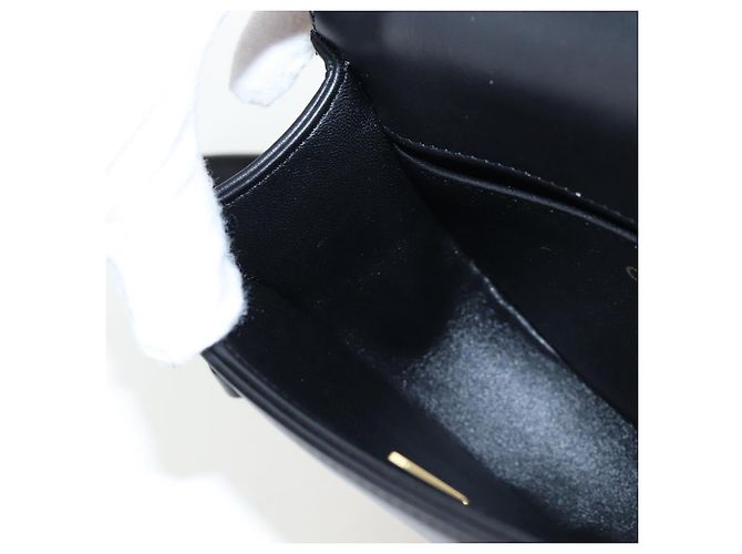 Borsa a Tracolla con Catena CHANEL Boy Chanel Pelle d'Agnello Nero Oro CC Auth BA14817SAM - vista 23
