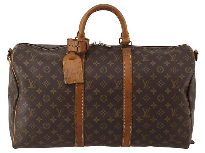 LOUIS VUITTON Monogram Keepall Bandouliere 50 Borsa Boston M41416 LV Auth BA14658 Monogramma - vista 13